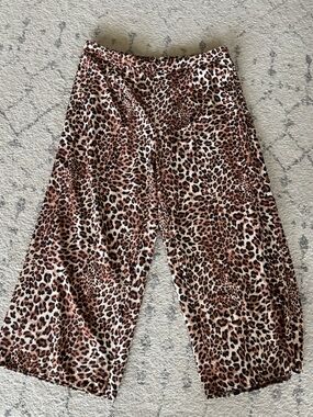 Flowy Wide Leg Leopard Pants